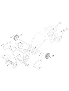 Frame Assembly Diagram and Parts List for 38375 316000001 - 316999999 Lawn Boy Snow Blower
